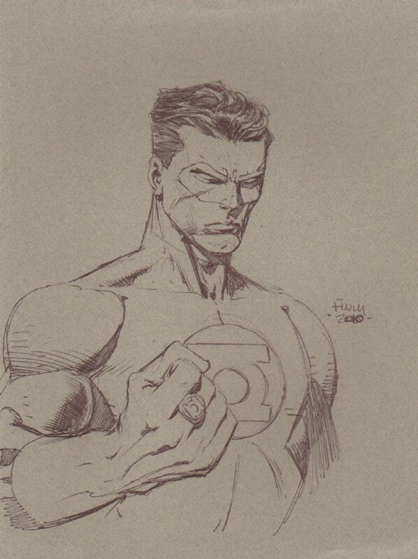 Green Lantern par David Finch - Illustration originale