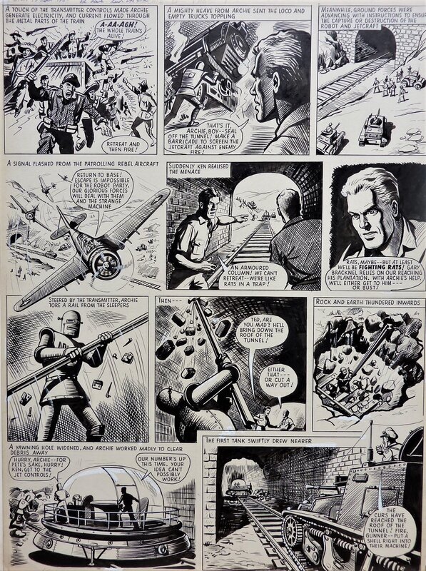 Robot Archie par Ted Kearon - Planche originale