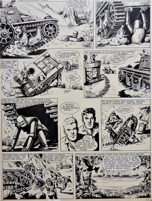 Robot Archie par Ted Kearon - Planche originale