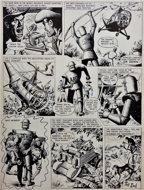 Robot Archie par Ted Kearon - Planche originale