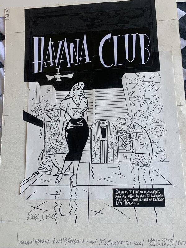 Serge CLERC HAVANA CLUB - Original Illustration