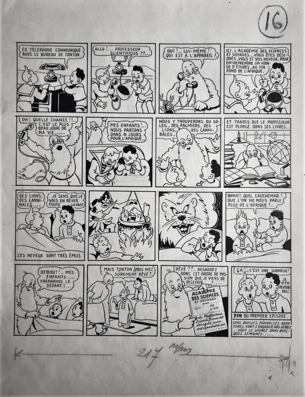 André Oulié, Fric, Frac, Froc pl 8 de fin du 1er épisode - Planche originale