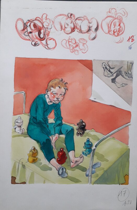 L'enfant by Al Severin - Original Illustration
