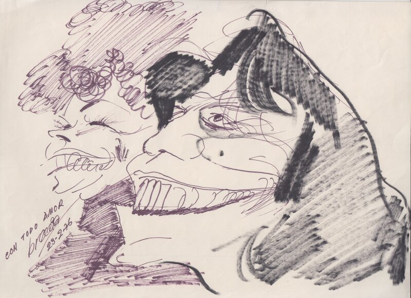 Dédicace sûr papier par Alberto Breccia - Dédicace