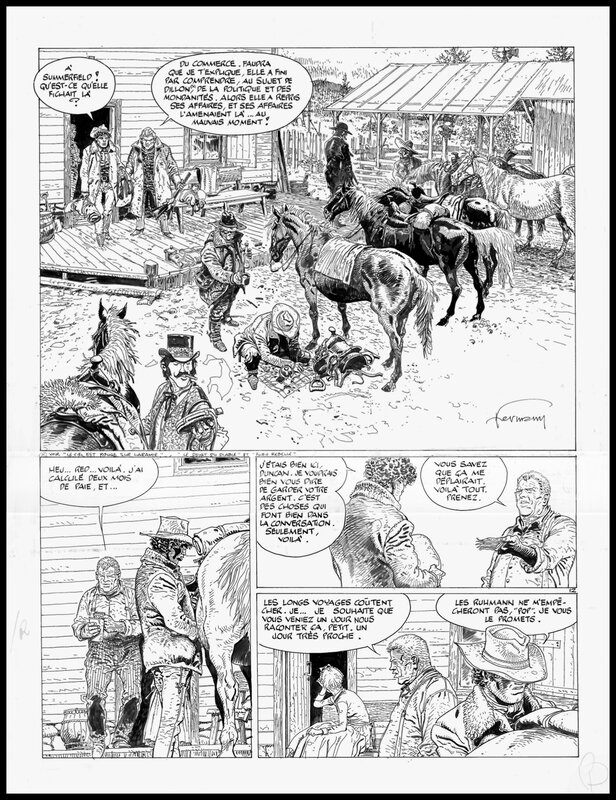 Hermann, Greg, 1978 - Comanche - Les shériffs - Planche originale