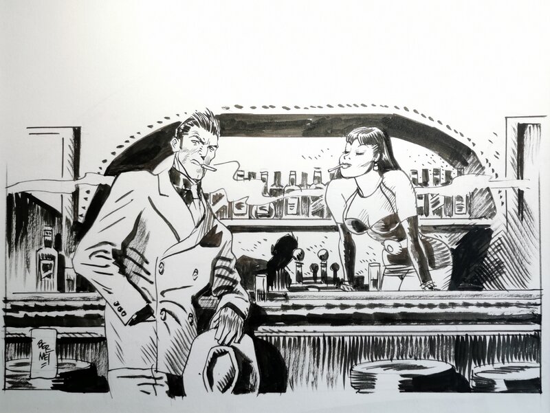 Torpedo et CICCA par Jordi Bernet - Illustration originale