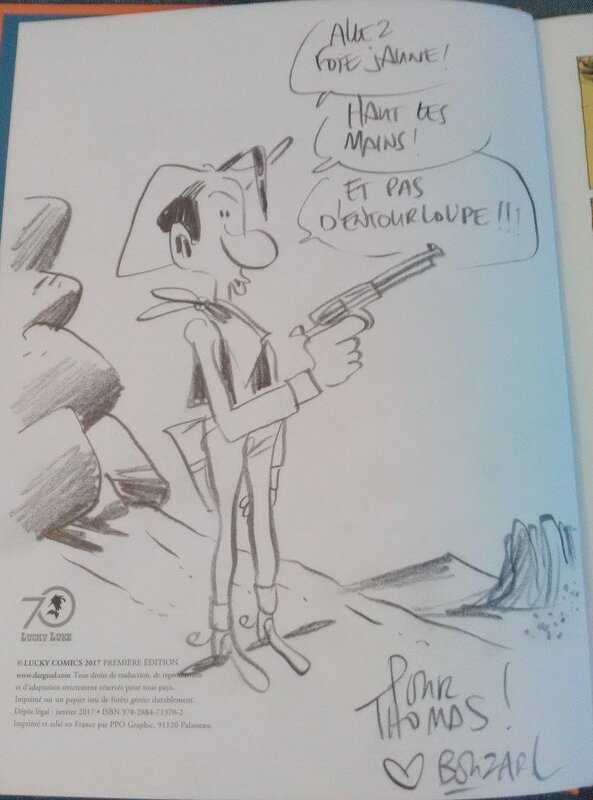 Lucky Luke par Guillaume Bouzard - Dédicace