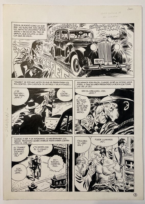 Jordi Bernet, Torpedo, episode ''Dumbo'', pg 3 - Planche originale