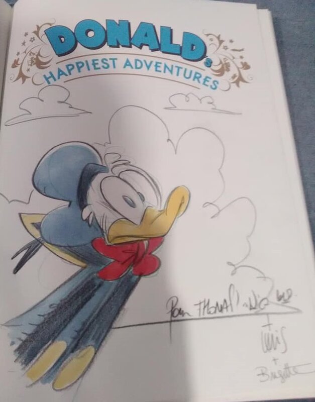 Donald Duck par Nicolas Kéramidas, Brigitte Findakly, Lewis Trondheim - Dédicace