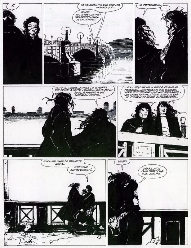 Philippe Marcelé, Rodolphe, Marie-Paule Alluard, Marcelé, Gothic tome 1, Never More, planche n°42, 1998. - Planche originale