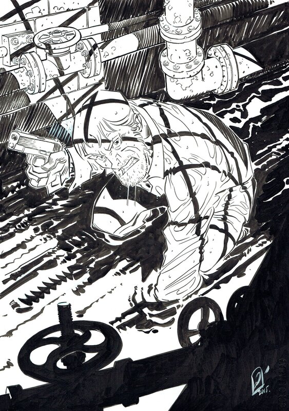 Pierre Alary - Silas Corey hommage Wolverine - Illustration originale