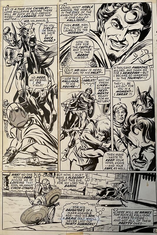 Conan 12 Page 2 par Gil Kane, Tom Palmer, Berni Wrightson, Neal Adams - Planche originale