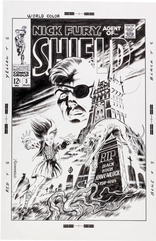 Bruce McCorkindale, Nick Fury Agent of Shield 3 (Recréation d'après Jim Steranko) - Couverture originale