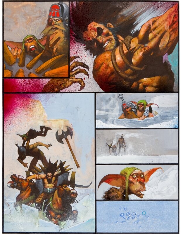 Slaine - The Horned God - 2000AD - by Simon Bisley - Illustration originale