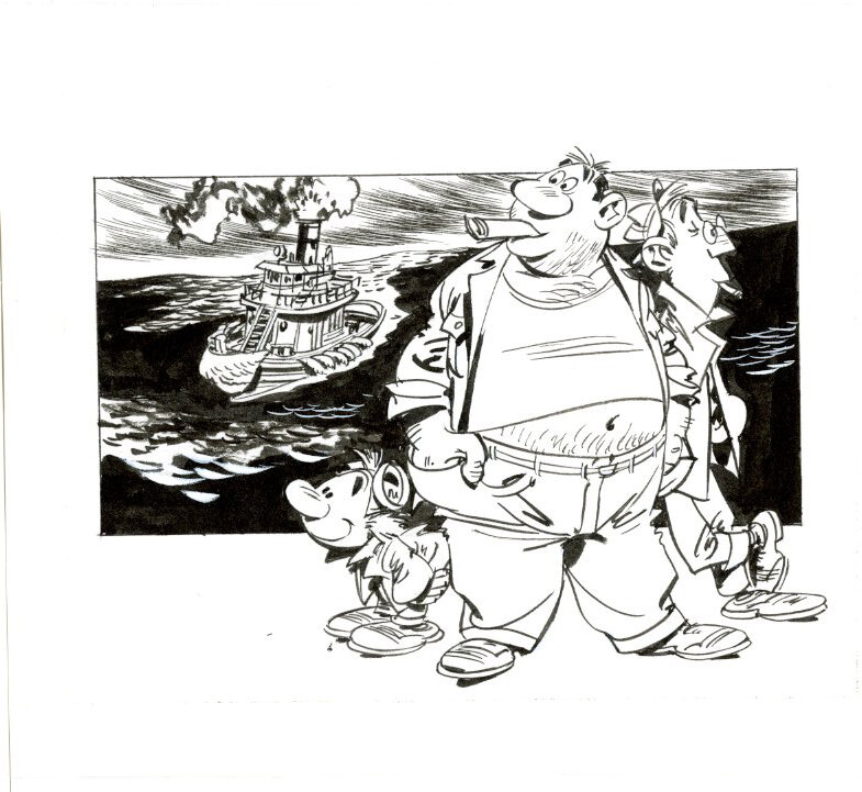 Didier Conrad, Les Innommables - Le Bateau - Original Illustration
