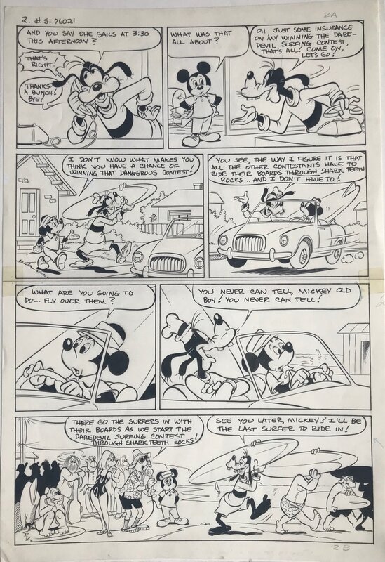 Goofy et Mickey par Jaime Diaz - Planche originale