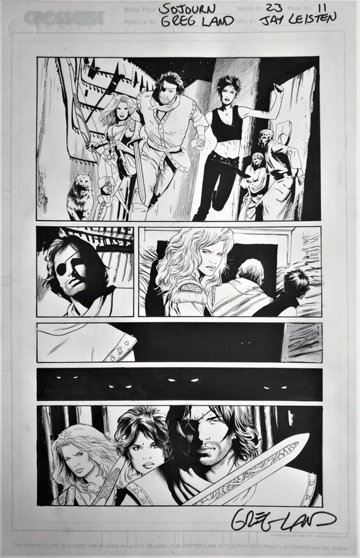 Sojourn n° 23 pl 11 par Greg Land - Planche originale