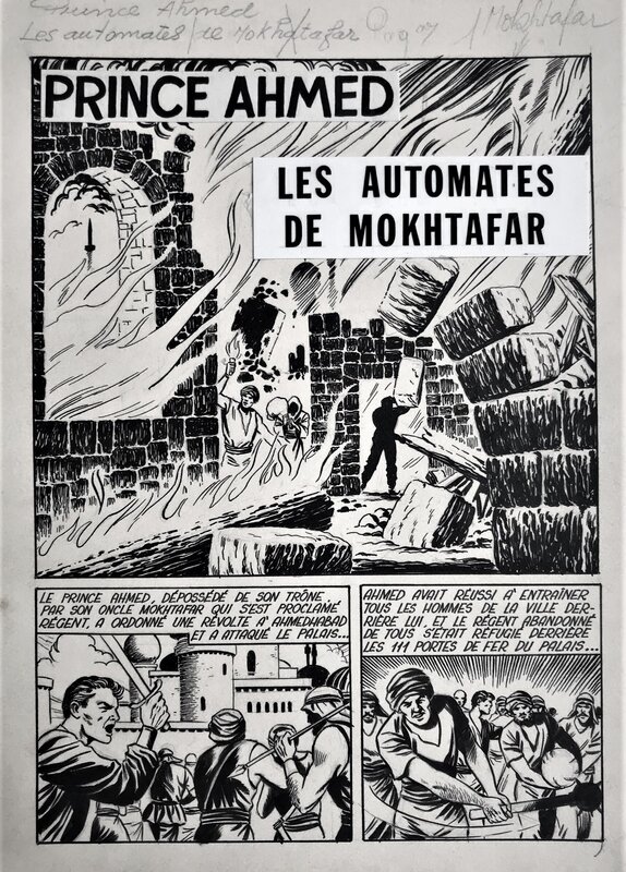 Georges Franch, Prince Ahmed - Les automates de Mokhtafar pl de titre - Planche originale