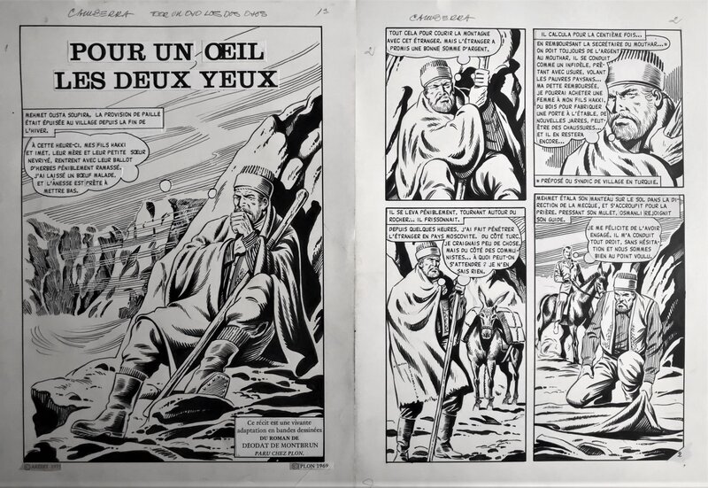 Juan José Ubeda Fuentes, Pour un oeil les deux yeux p 1 et 2 - Planche originale