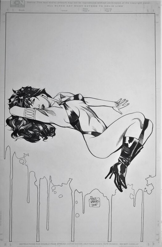 Rafael Vargas, Vampirella - projet de couverture - Couverture originale