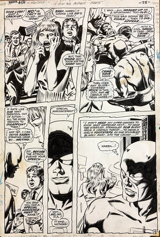 Daredevil #58 par Gene Colan, Syd Shores - Planche originale