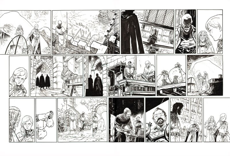 Benoit Dellac, Nottingham tome 1 double planche 10-11 - Comic Strip