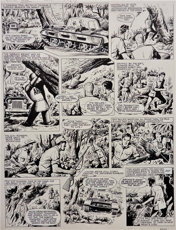 Robot Archie par Ted Kearon - Planche originale