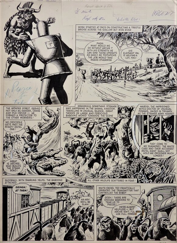 Robot Archie par Ted Kearon - Planche originale