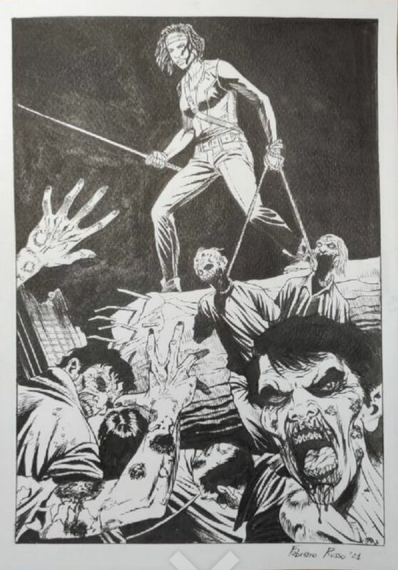 En vente - Zombie par Fabrizio Russo - Planche originale