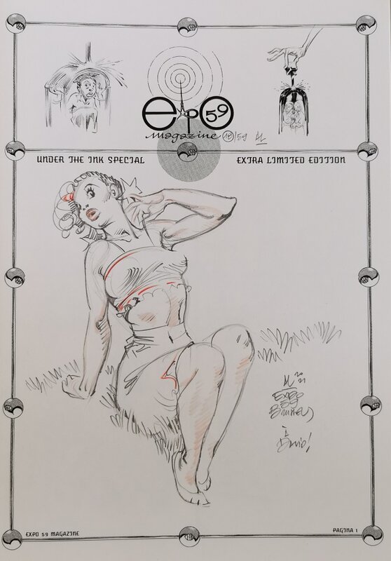 Al Severin, Expo59 mag Blank Cover - Sketch