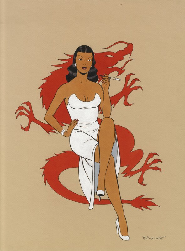 Dragon Lady par Philippe Berthet, Milton Caniff - Illustration originale