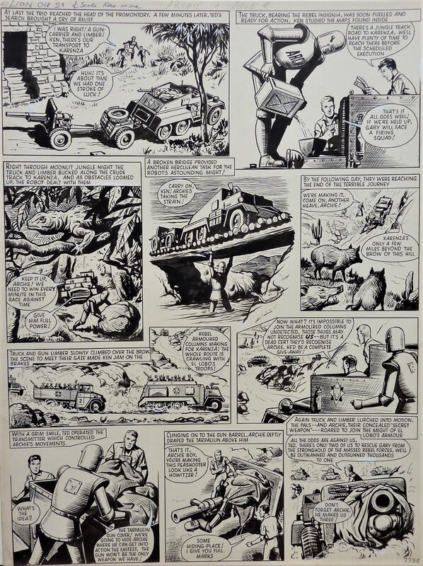 Robot Archie par Ted Kearon - Planche originale