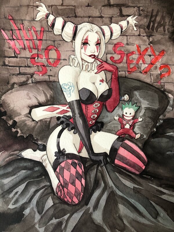 Harley Quinn par Enrico Marini - Planche originale