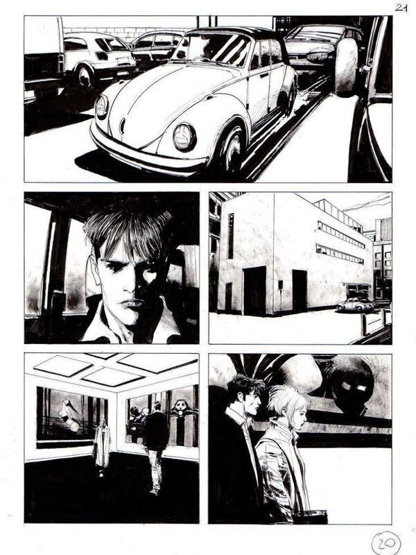 Corrado Roi, Dario Argento, Dylan Dog #330 - Profondo Nero - Planche originale