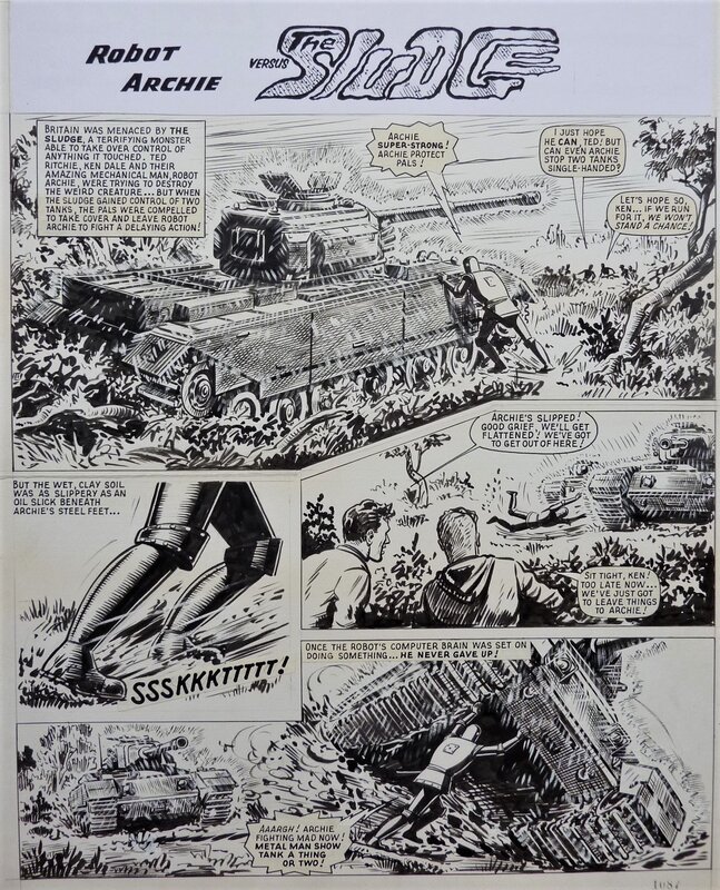 Robot Archie par Ted Kearon - Planche originale