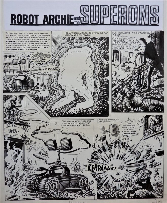 Robot Archie par Ted Kearon - Planche originale