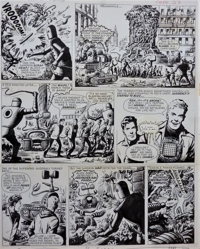 Robot Archie par Ted Kearon - Planche originale