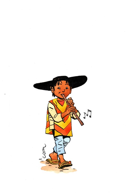 Jeune Chilien par Cosey - Illustration originale