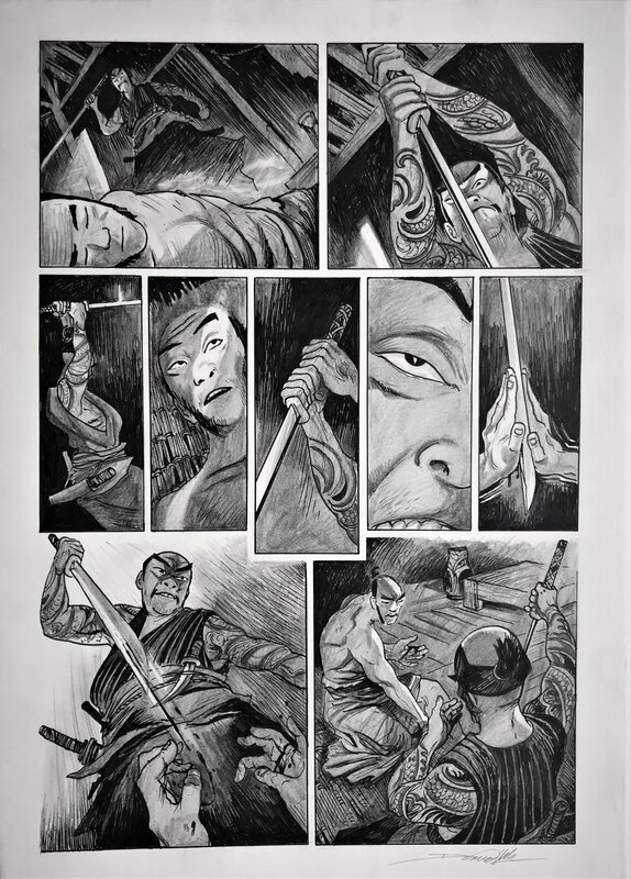 David Hitchcock, Madam Samourai n° 1 pl 49 - Planche originale