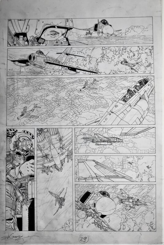 Michel Koeniguer, Misty Mission tome 1 Sur la terre comme au ciel pl 29 - Planche originale