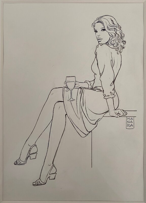 Manara - Femme très classe & élégante - Illustration originale