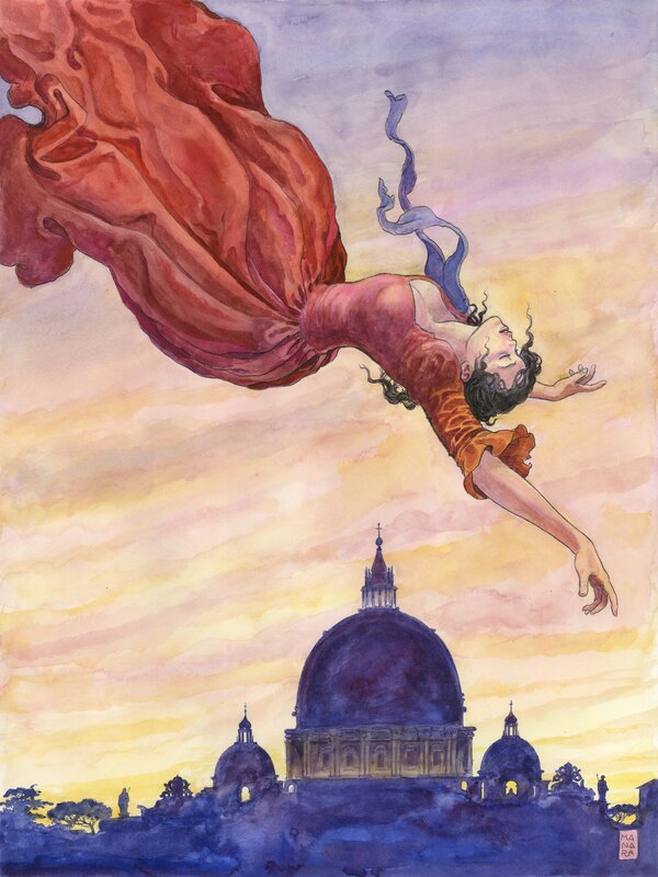 La Tosca by Milo Manara - Original Illustration
