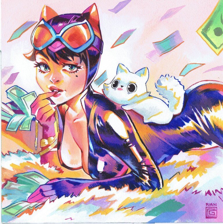 Catwoman par Rian by Rian Gonzalez - Original Illustration