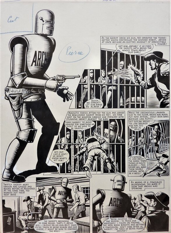 Robot Archie par Ted Kearon - Planche originale