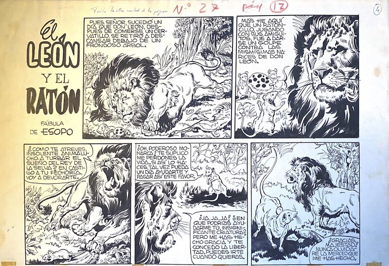 El león y el ratón by José Laffond - Comic Strip