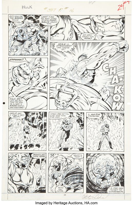 Dale Keown, Mark Farmer, Dale Keown - Incredible Hulk #397 p16 - Planche originale