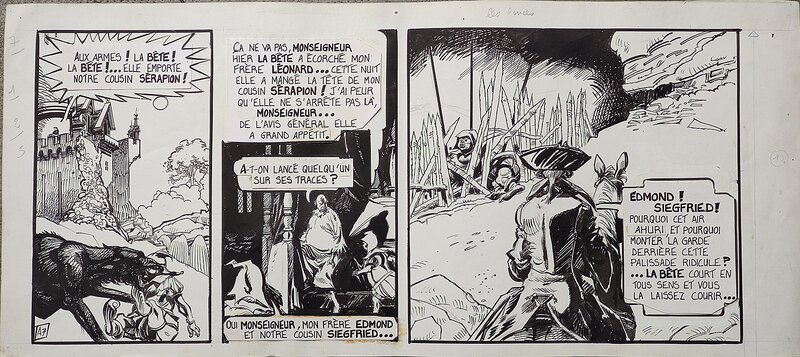 Daniel Billon, Danie Dubos, LA BÊTE DU GÉVAUDAN - strip A7 - Planche originale