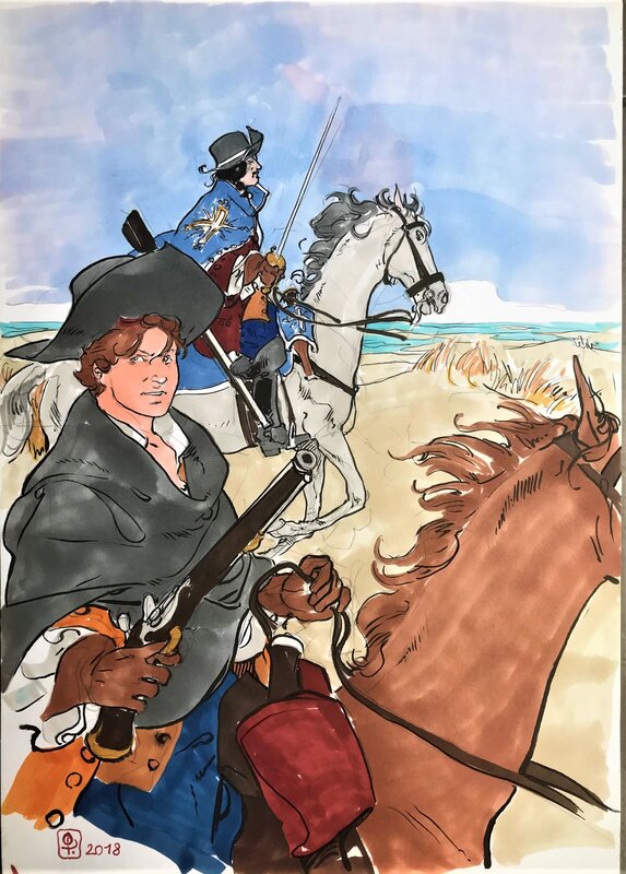 Olivier Pâques, Loïs - dessin inédit - Original Illustration