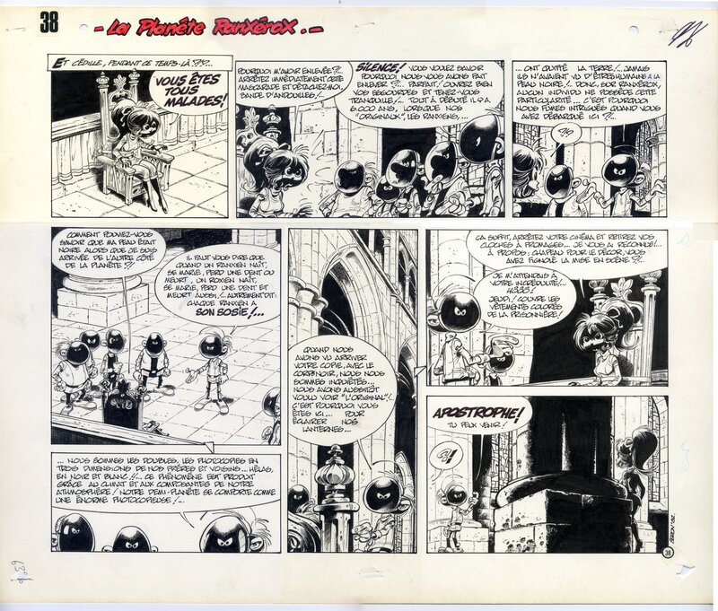 Pierre Seron, Planche originale 38, Ranxerox - Comic Strip