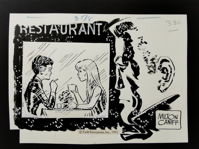 For sale - Restaurant 1972 by Milton Caniff - Original Illustration